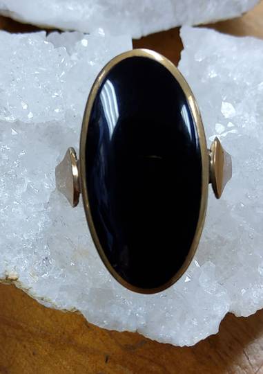 Black Oval Bronze Ring